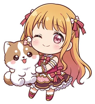 同じ写真をMochiのPopスタイルで変換したもの